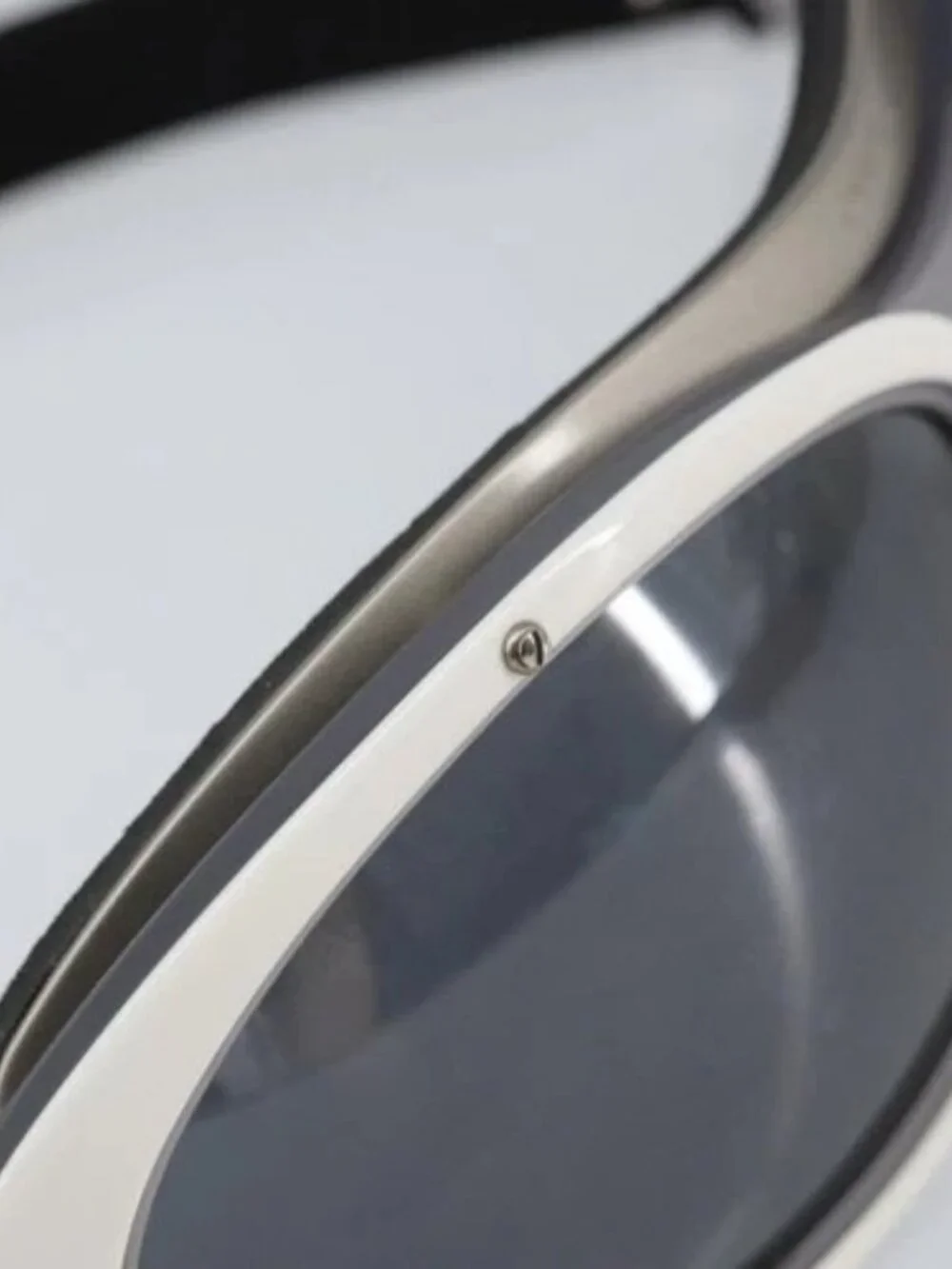 CHANEL Goggles Sunglasses plastic Black CC Auth SW1992